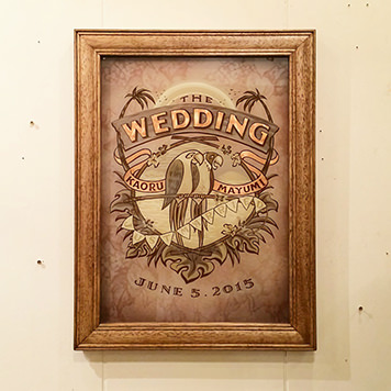 ウェディング事例：額縁＋サインペイント